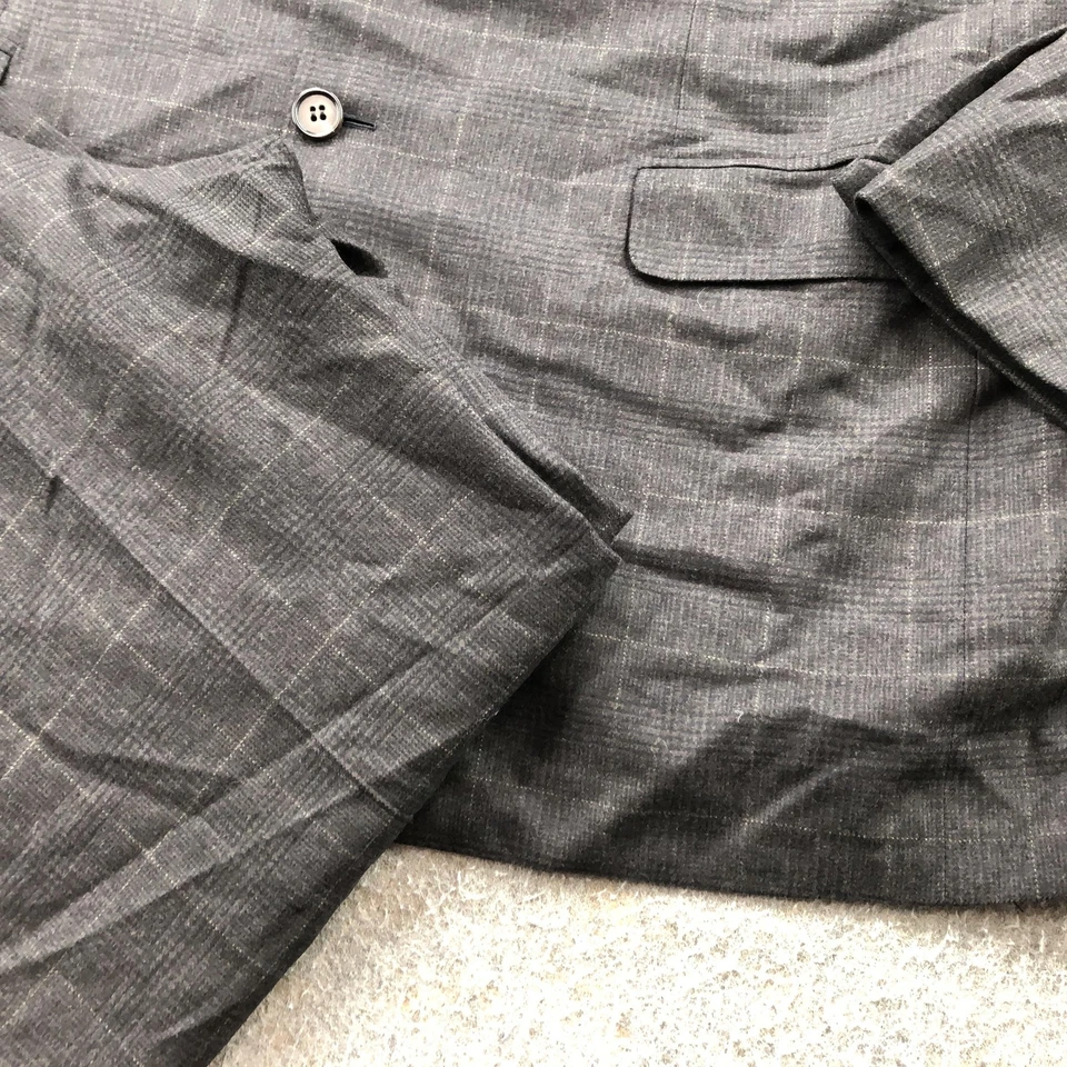 Traje Brioni Para Hombres 44R Chaqueta 38R Pantalones Gris Ventana Super 180s Lana Italia Foto 3 de 4
