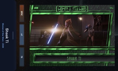 Shaak Ti - In Battle Green Epic Topps Star Wars Card Trader Women Of 2026