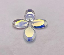 Crystal Aurora Borealis 24x17mm Rare Vintage Swarovski Art 6120 Pendants