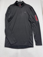 Spyder Active Pullover Mens Medium Black 1/4 Zip Performance Stretch Shirt