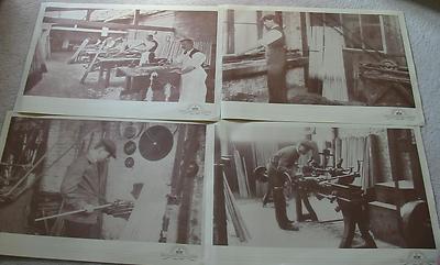 Peradon Reproduction Sepia Snooker Pool Billiard Cue Making Prints
