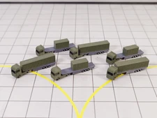 6x Military ARTICULATED CONTAINER Truck Airport GSE Vehicles 1:400 Scale Diorama