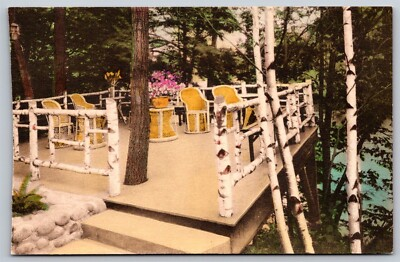 #ad North Water Gap Pennsylvania DB Postcard Yin Hoo Cha Yuan Silver Lake Tea House $7.91