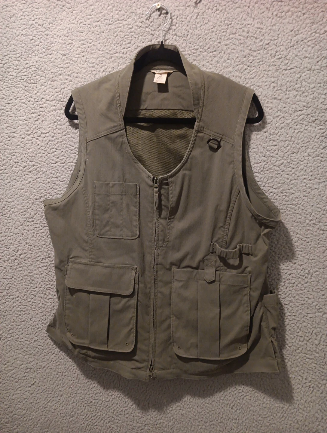 Duluth Trading Work Vest Mens XL Green Fishing Tactical Utility Vented NICE!