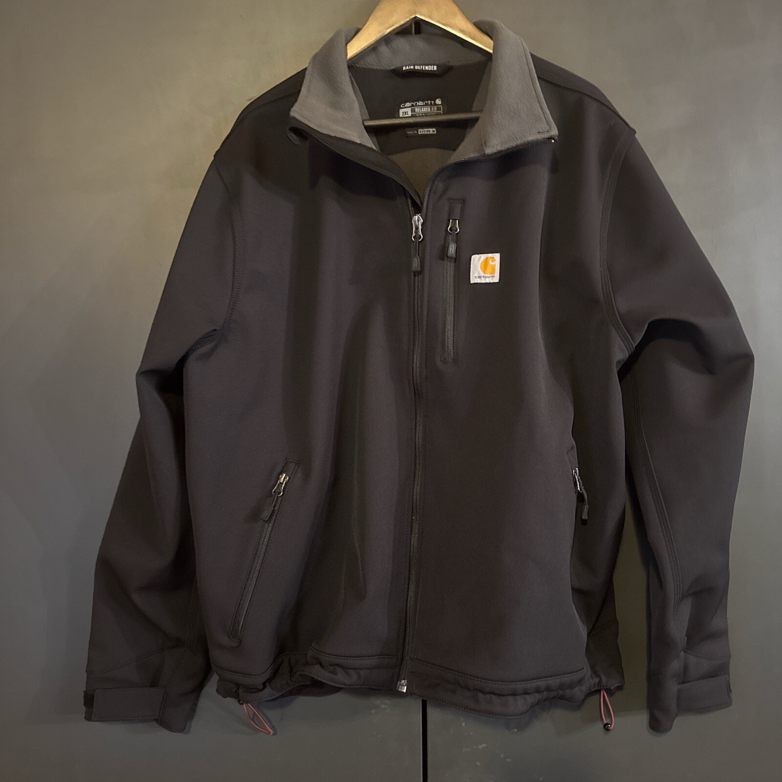 Carhartt Jacket Black (0J2199-M) Men’s Rain Defender Fleece Lined Jacket 2XL