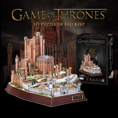 CubicFun Game of Thrones Official Red Keep 3D Puzzle Construction Model Set