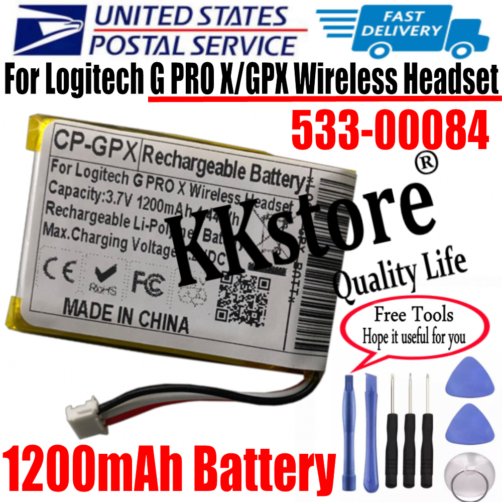 USPS 1200mAh Battery Repair For Logitech G PRO X / GPX Wireless Headset
