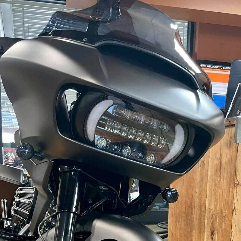 Faro LED DRL apto para Harley Road Glide FLTR FLTRX FLTRXS FLTRU 2015-2023 EE. UU. Foto 3 de 4