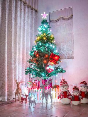 LED XMAS Weihnachts-Lichterkette Christbaumbeleuchtung RGB per APP über WLAN