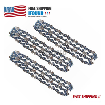 3PCS 16inch Chainsaw Chain Blade 3/8''LP .043'' 56DL For Dewalt 60V DCCS670