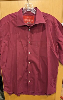 Agave Denim Traditional Button Up Shirt Mens Medium FITS Large Long Sleeve
