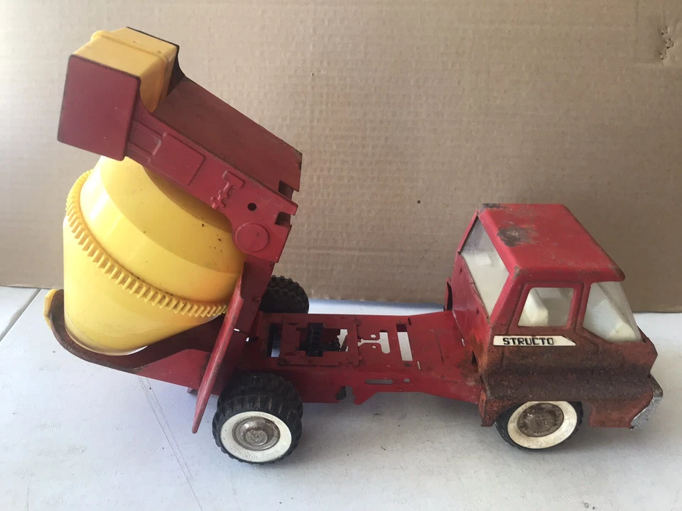 "CAMIÓN DE CONCRETO DE COLECCIÓN CON TURBINA ESTRUCTURA USADO 13"" L HECHO EN ESTADOS UNIDOS PARA RESTAURAR O PINTAR" Foto 4 de 4