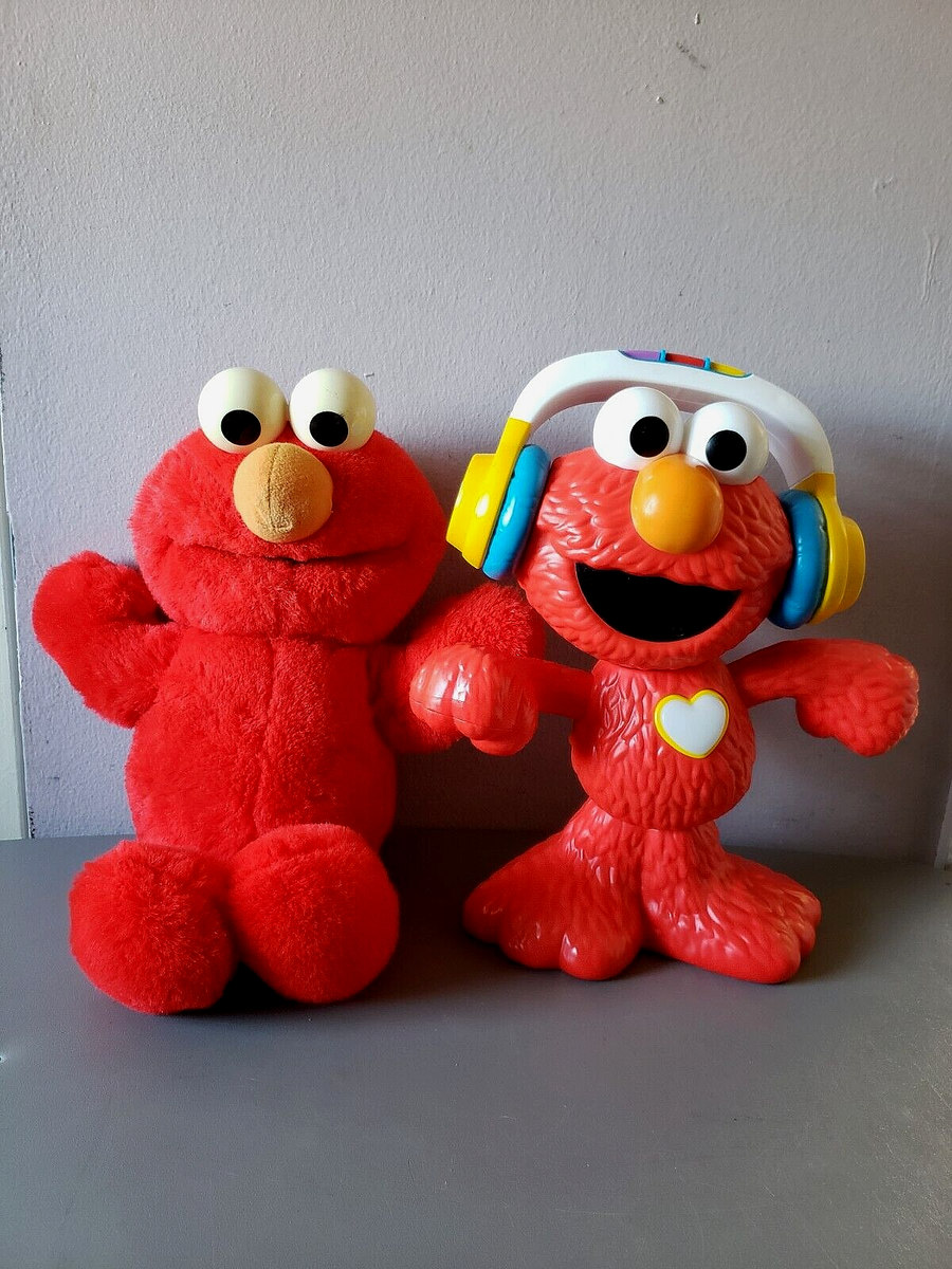 (2) Playskool Friends Sesame Street Elmos -- Let's Dance Elmo Tickle Me  Elmo