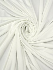 ITY Knit Fabric Ivory Lux Apparel Solid Polyester Soft By the Yard