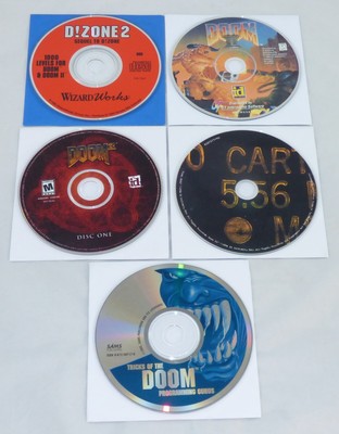 DOOM PC Game Lot - DOOM 2 DOOM 3 Final DOOM D! Zone 2 GURU TRICKS (DISCS ONLY)