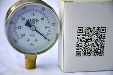Analog Deep Vacuum Gauge Size2.5ss Case 14npt 0-30hg Workshop Line Pressure Analog Deep Vacuum Gauge Size2.5ss Case 14npt 0-30hg Workshop Line Pressure