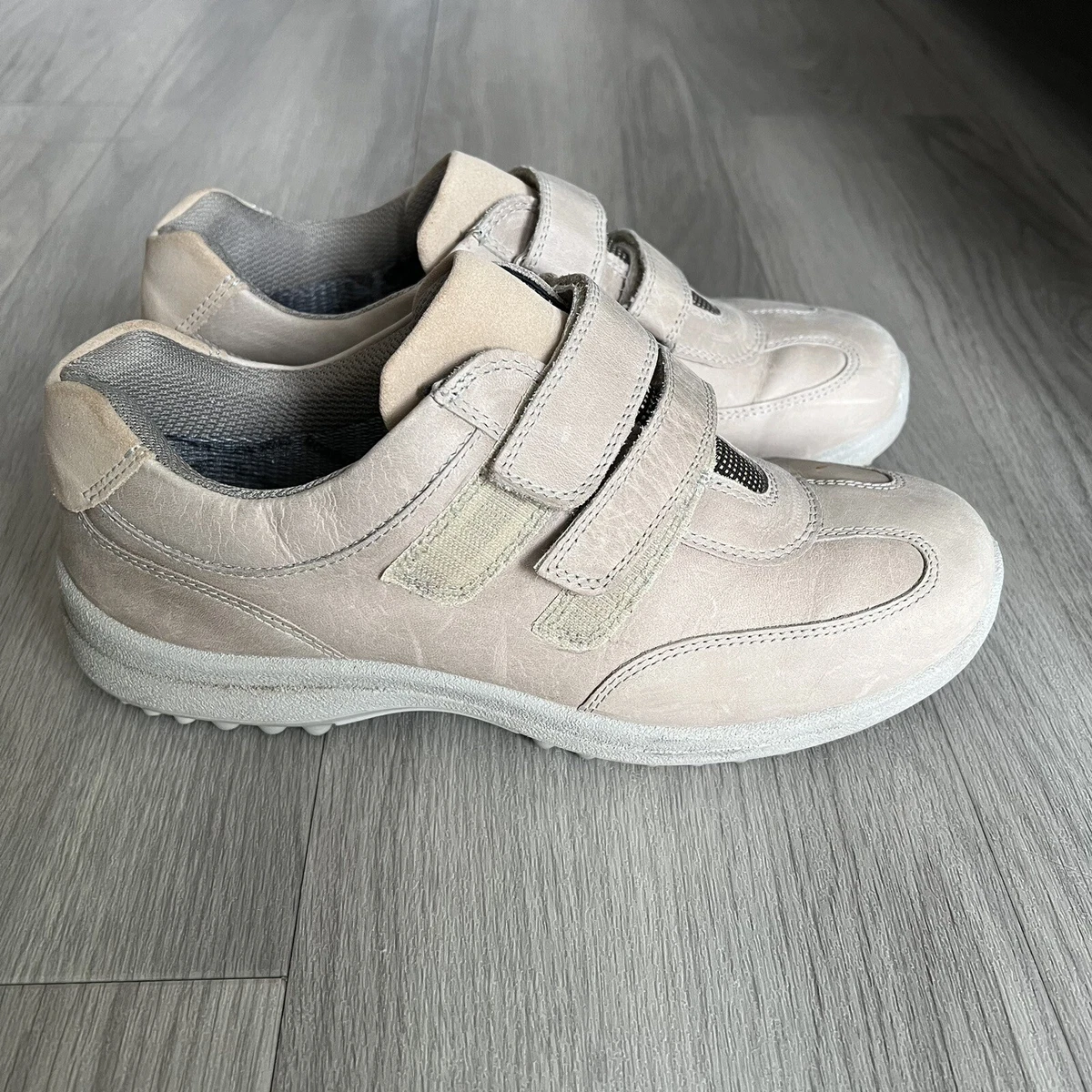Hotter Mere Trainers Walking Hiking Shoes Gore Tex Nude Tan Beige Womens Sz 7 UK