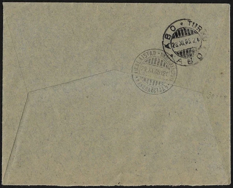 CDs de tránsito y recepción de Finlandia registrados de Suecia 1905 de Umea a Abo Turku en reve Foto 2 de 2