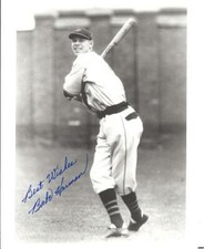 Babe Herman Signed Autographed Cubs - Reds 8x10 inch Photo - Died 1987 + RDM COA