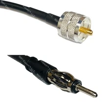 RG58 PL259 UHF Male to AM/FM MALE Coaxial RF Cable USA-Ship Lot