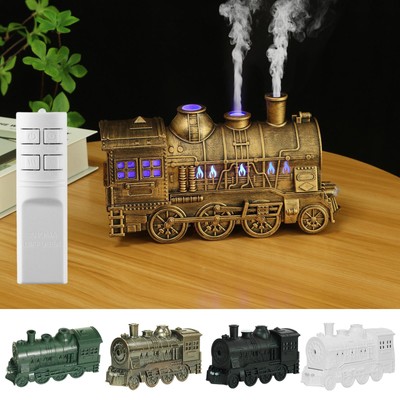 1x Retro Train Air Humidifier Steam Train Aromatherapy Essential Oil Diffuser