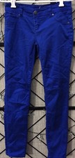 INC Women s Blue STRETCH Solid Straight Leg Pants Trousers Sz 2