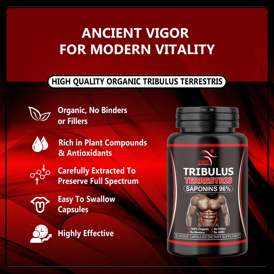 TRIBULUS TERRESTRIS 1000mg EXTRACTO 96% SAPONINAS CULTURISMO 60 CÁPSULAS Foto 2 de 4