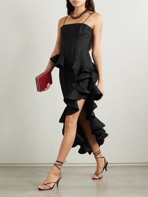 zimmermann black ruffle dress DANSKO FARAH MILLED NAPPA BLACK - WOMENS