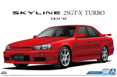 KYOSHO NISSAN SKYLINE 25GT-X TURBO 1998年 Aoshima 1/24 The Model Car(98)Kit Nissan Skyline 25GT-X
