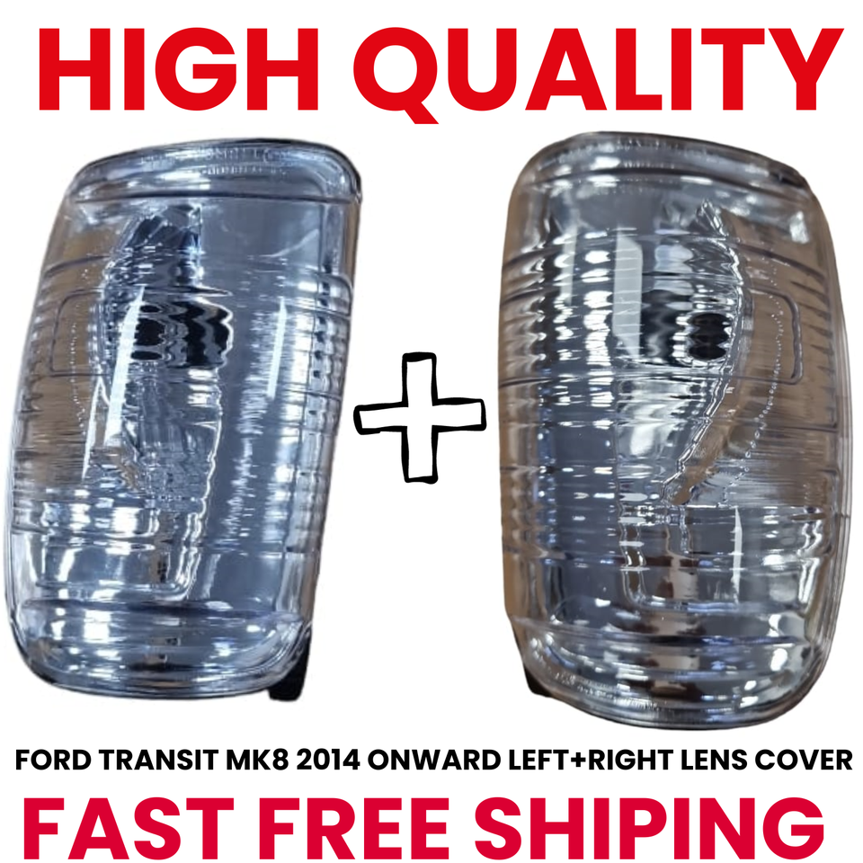 HugeAuto 2 Stks Wing Mirror Indicator Lamp Lens Cover Compatibel met Transit MK8 2014 Rechts & Links (MPN:1847387,1847389) Left HugeAuto 2 Stks Wing Mirror Indicator Lamp Lens Cover Compatibel met Transit MK8 2014 Rechts & Links (MPN:1847387,1847389) Left