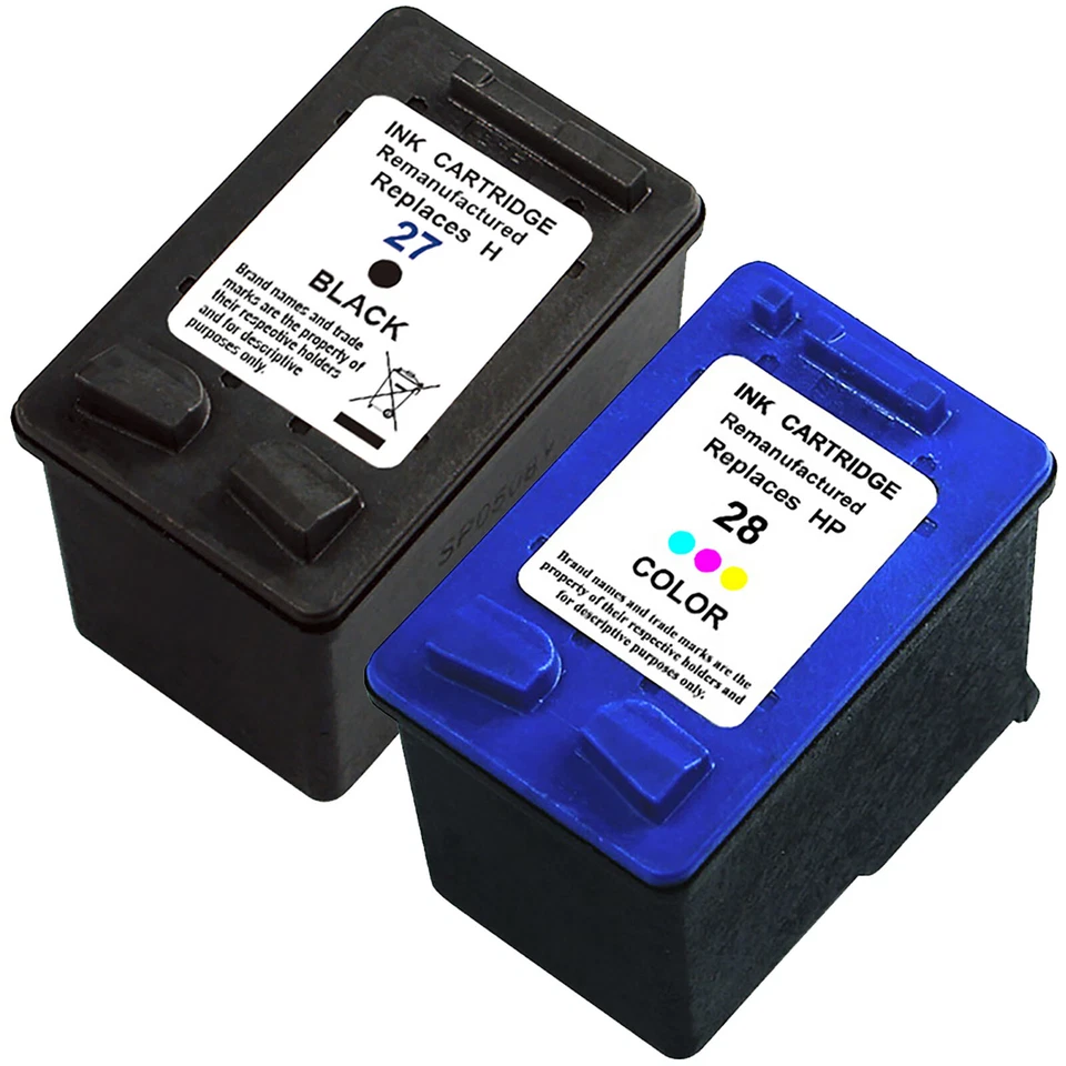 ✅2 CARTUCCE COMPATIBILE CON HP 27 XL + 28 XL NERO+COLORE DESKJET 3320 3325 3420✅ - Immagine 2 di 4