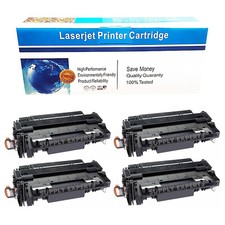 4PK Black Toner Cartridge For HP CE255A 55A LaserJet P3010 P3015 P3015d Printer