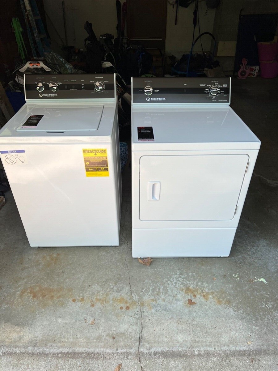 New speed queen washer dryer color white Model# DR3003WE