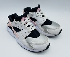 Nike Air Huarache Run GS Girl's Size 3Y Running Shoe White Black Gray Pink
