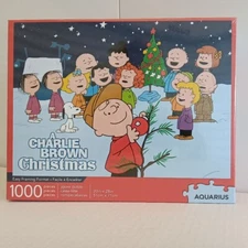 Aquarius Charlie Brown Christmas 1000 Pc Puzzle Schulz Peanuts Classic 1960s TV