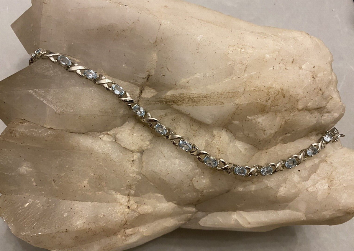 Sterling Silver-Blue Topaz-(DBJ) Dee Berkley Jewelry-Tennis 