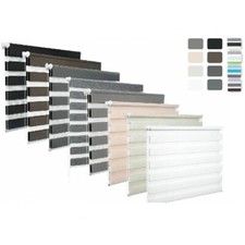 WOLTU Doppelrollo Klemmfix ohne Bohren Duo Rollo Seitenzugrollo Tür Fensterrollo