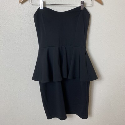 open lace back dress Lara Women's Long Sleeve Beaded Peplum Dress - Navy main image 1