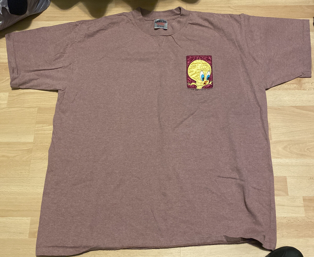 Vintage 1995 Warner Bros T Shirt Size XL Tweety Bird Single Stitch