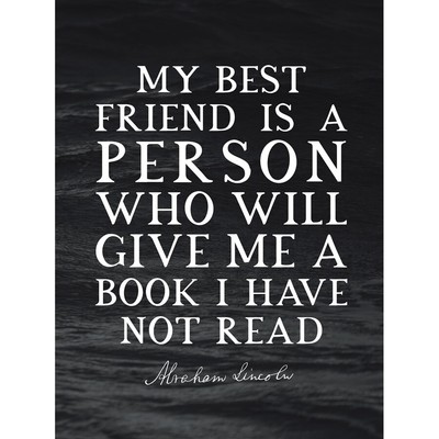 Schiefer Zitat Abraham Lincoln Beste Freundin Buch Leinwand Wandbild Kunstdruck Poster