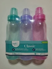 Evenflo Feeding 8oz. (3) Bottles Easy To Hold, Micro Air Vents, BPA Free NIP