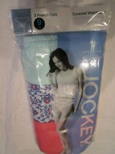 Jockey Women's Underwear Elance French Cut 3 Pack Size 9 Covered Waistband new 