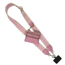 SAVE THE GIRLS PINK ROSE CLASSIC W/POUCH CLIP & GO CELL PHONE STRAP