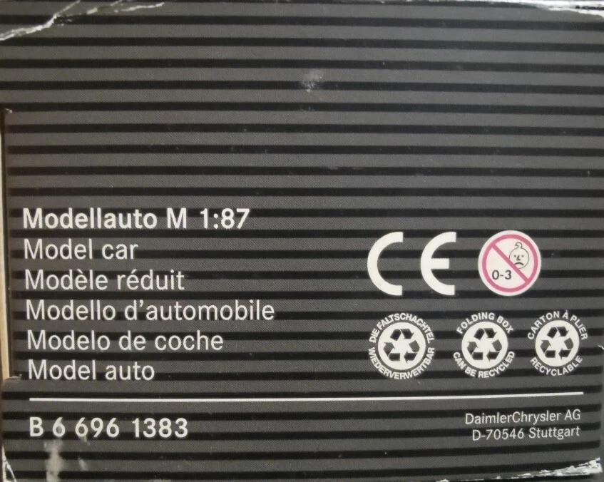 MODELLAUTO M B6961383 Mercedes Benz CL-Klasse Argento metal - scala H0 - Immagine 2 di 4