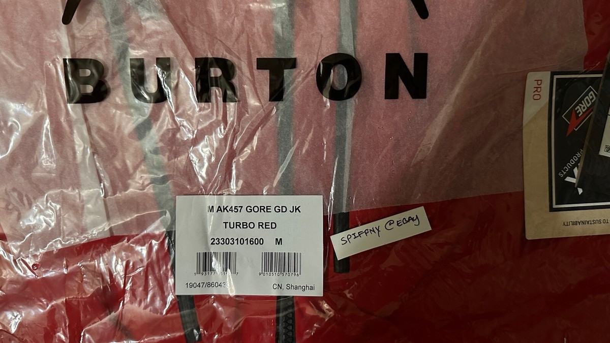 Burton AK 457 Fragment Japan Guide GORE-TEX PRO 3L Turbo Red