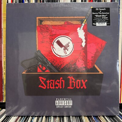 38 SPESH & BENNY THE BUTCHER - STASH BOX (RED & BLACK SPLATTER 12'') 2020!!  RARE