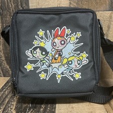 Vintage Stitched Powerpuff Girls Bag Black With Carry Strap