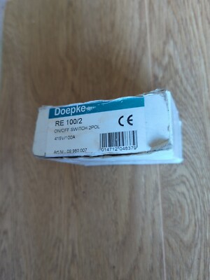 Doepke RE 100/2 100 A HAUPTSCHALTER Mcb Leitungsschutzschalter Neu im Karton SCHNELLER VERSAND 