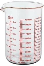 High Borosilicate Glass Measuring Cup-V-Shaped Spout,1000ml(32OZ) New