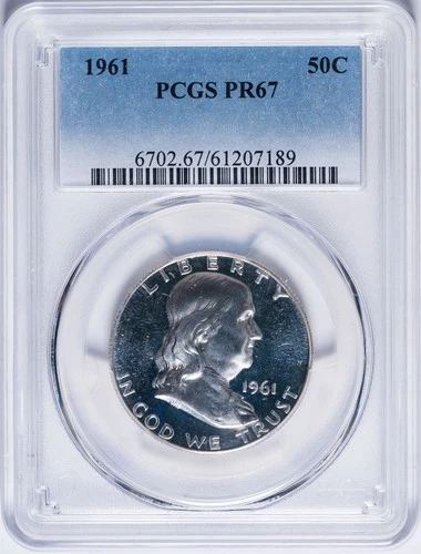 PCGS PR-67 1961 Franklin Half Dollar